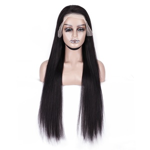 Perruque en cheveux humains lisses avec dentelle 13*4, 100% cheveux Remy, dentelle complète, naturelle et réaliste, densité 200%, HD, brun <span class=keywords><strong>clair</strong></span> - Product Image 1
