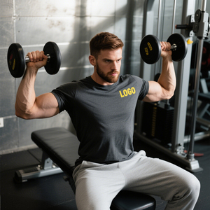 T-shirt de sport en nylon tissé épais, personnalisé, pour l'été, respirant, anti-plis, coupe ample, imprimé, haute qualité - Product Image 1