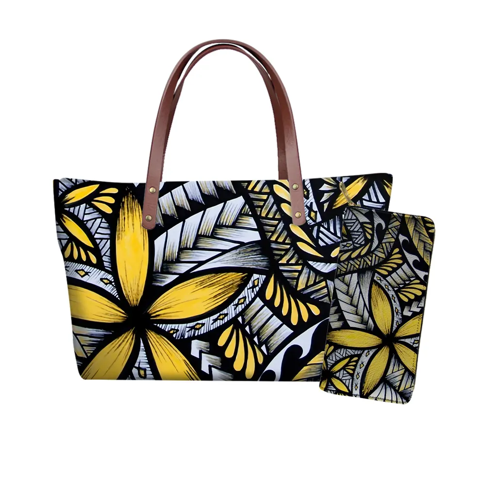 Handbags For Women Luxury Evening Printed Yellow Flower Printed Shoulder Handbag For Woman 2021 Bags Women Handbags Match Wallet