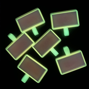 Cá nhân Silicone Vòng cổ Pet tag chống mất tag Pet ID tag Laser khắc mô hình động vật huỳnh quang màu vàng Sash chuông nhỏ - Product Image 6