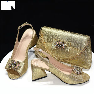 Escarpins à Talons Hauts Assortis Italiens Tendance, Nouveau Design, Prix de Gros, Ensemble Chaussures et Sacs de <span class=keywords><strong>Luxe</strong></span> pour Femmes, Idéal Fêtes - Product Image 2