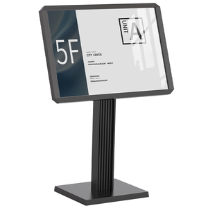 Exhibidor Comercial de Aluminio/Madera, Pantalla de Datos Resistente para Entornos Empresariales BOZE, Negro/Plateado/Dorado Champán 1mm - Product Image 2