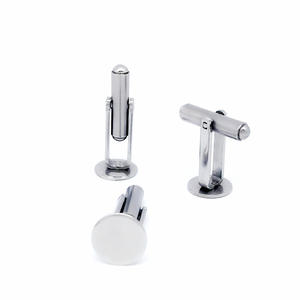 Piezas de gemelos de acero inoxidable sólido de alta calidad, venta directa del fabricante, traje y camiseta para hombre, hallazgos y componentes de joyería - Product Image 5