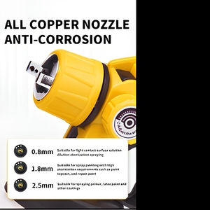 <b>Yellow</b> Electric <b>Paint</b> <b>Spray</b> Gun HVLP <b>Spray</b> Painter Adjustable Nozzle 3 <b>Spray</b> Patterns for Wall Ceiling Corner Use - Product Image 4