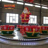 Manège commercial personnalisé en forme de tasses de café pour Noël, pour parcs d'attractions, solution clé en main et plan budgétaire complet du projet