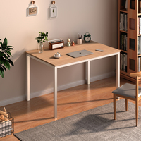 Table d'étude ergonomique pour bureau à domicile moderne poste de travail en bois avec étagère de rangement extensible pour les petits espaces bureau d'écriture