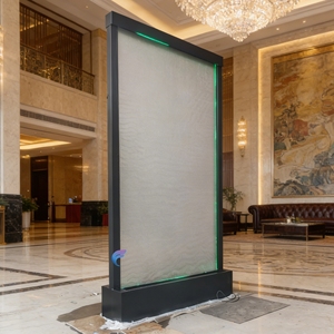 Pastoral Design Frameless Steel <b>Mesh</b> Hanging Water Curtain Indoor Waterfall <b>Screen</b> Room Divider for Wedding - Product Image 1