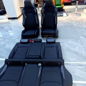 Fundas de Asiento de Coche Personalizadas de Cuero Sintético y Gamuza para <span class=keywords><strong>5</strong></span> <span class=keywords><strong>Plazas</strong></span> para <span class=keywords><strong>Volkswagen</strong></span> Golf, VW Golf, Caddy, Passat B8, Transporter T5, Polo T4 - Product Image 1