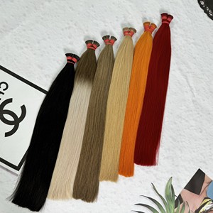 Extensions de cheveux vietnamiens Remy naturels de haute qualité Ondes lumineuses multicolores de qualité supérieure Super Wave ITips Tape Produit brut coloré - Product Image 5