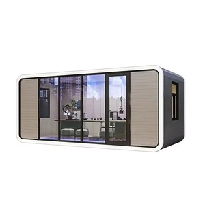 Cabine mobile préfabriquée moderne en bois pour extérieur, bureau, maison, capsule, bâtiment, école, atelier, centre commercial, chambre, appartement - Product Image 1