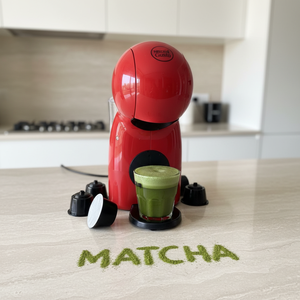 แคปซูลกาแฟโดลเช่ กุสโต้ รสชาเขียวมัทฉะ แคปซูลโดลเช่ กุสโต้ พ็อดมัทฉะมิลค์ และตัวกรองกาแฟ - Product Image 1