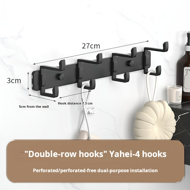 thumbnail image 2 of Door Back Hook Heavy Duty Metal Hanger Bag Clothes Towel Hat Storage... 2 of 14