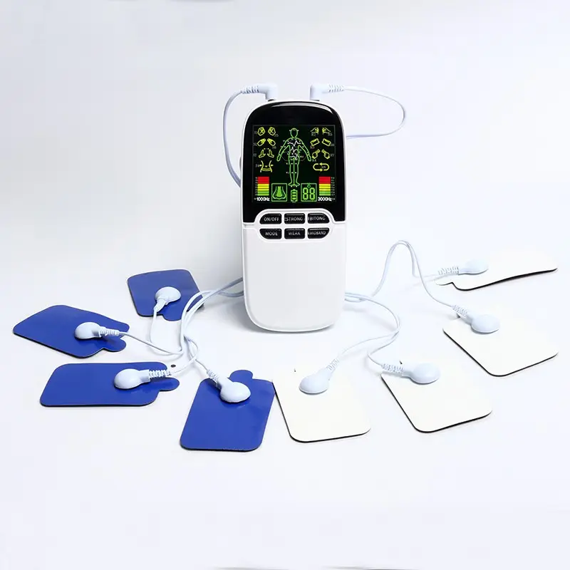 Máquina de terapia digital para massagem nas costas, massageador eletrônico de pulso para alívio de dor