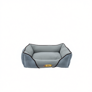 Set di Tre Pezzi di Cuccia per Cani in Velluto a Coste e Pile, Grigio-Blu, Letti per Animali Domestici - Product Image 2