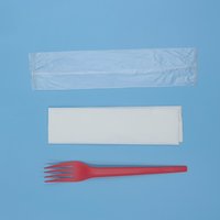 Doos Bruiloft Kids Case Met Doorzichtig Goud Papier Zware Sets Kleine Fama Hotel Plastic Bestek Gehamerd Ayd Familie Fruit Vork Plastic