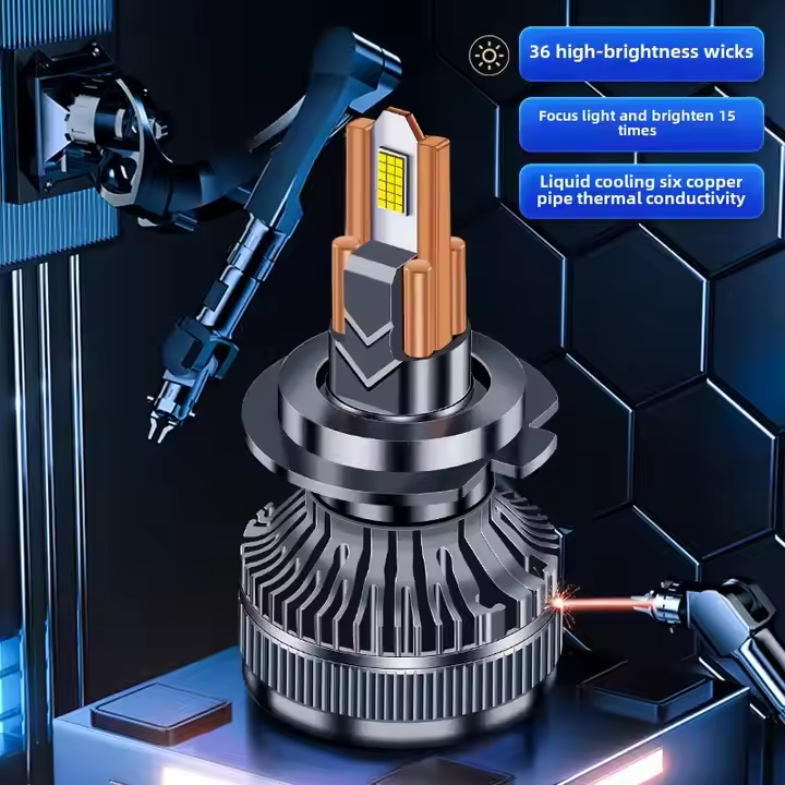 Integrated Modified Car LED Headlight H7 H4 9006 H11 Vehicle Headlamp Lighting for Cars and RVs