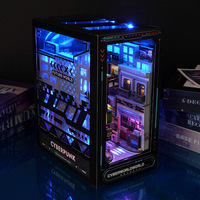 Meilleures ventes : Kit de montage DIY Cyberpunk en bois, modèle de puzzle 3D, type nichoir à livres et maison de poupée, décoration intérieure, cadeau créatif, vente en gros