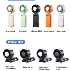 Rechargeable 3000mAH Mini Turbo <b>Handheld</b> Outdoor Wearable Plastic Foldable Clip Battery Operated <b>Fan</b> - Product Image 1