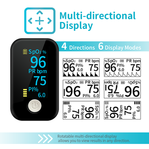Oxymètre de pouls Portable <span class=keywords><strong>du</strong></span> bout des doigts <span class=keywords><strong>Saturation</strong></span> en oxygène <span class=keywords><strong>du</strong></span> <span class=keywords><strong>sang</strong></span> SPO2 moniteur de fréquence cardiaque en option lanière de batterie Source d'alimentation électrique - Product Image 4