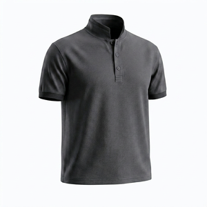 เสื้อเชิ้ตแขนสั้นแบบยูนิเซ็กซ์ สีพื้น ผ้าถัก 100% คอตตอน ระบายอากาศได้ดี ติดกระดุมด้านหน้า สไตล์ลำลอง ทรงปกติ - Product Image 1