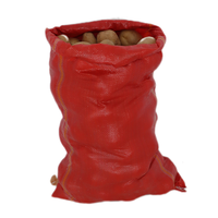 Sacs en filet PP Leno robustes et résistants de couleur rouge pour l'agriculture - Parfaits pour le stockage à long terme et le transport des pommes de terre, des carottes et des oignons