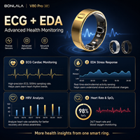 Anillo Inteligente de Titanio OEM ODM 2026 con Conexión a Aplicación, Control por Gestos, Cámara, ECG, EDA, IP68, Anillos Inteligentes para Mujer