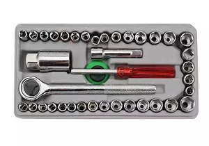 <span class=keywords><strong>Caja</strong></span> <span class=keywords><strong>de</strong></span> <span class=keywords><strong>Herramientas</strong></span> para coche, juego <span class=keywords><strong>de</strong></span> llaves <span class=keywords><strong>de</strong></span> tubo, combinación manual, <span class=keywords><strong>40</strong></span> <span class=keywords><strong>piezas</strong></span> - Product Image 3