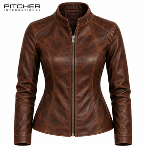 Chaqueta de Piel de Oveja para Mujer al por Mayor para Minoristas Estadounidenses, Chaqueta de Piel de Oveja Genuina para Mujer OEM - Product Image 5