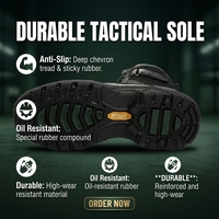 Bottes de randonnée tactiques en cuir pleine fleur noir pour hommes, usage professionnel et d'aventure en plein air, OEM ODM personnalisé, ISO CE