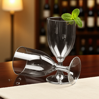 Échantillon gratuit Gobelet jetable transparent Verres à vin en plastique rouge Copa De Vino Verres a Boire Bicchieri Vinos