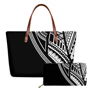 Handtaschen Geldbörse Set Frauen Schwarze Kunst Afrikanische Mädchen Druckt asche Ladies Beach Totes für Frauen Umhängetasche