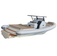 Nouveau luxe RIB Hypalon aluminium rigide bateau gonflable bateau nervure pour Ocear Water