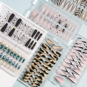 Haute qualité en vrac faux acrylique conception presse sur les ongles longue presse personnalisée sur les ongles pour les femmes ongles artificiels - Product Image 1