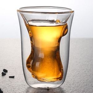 Bicchieri d'acqua a doppia parete in <span class=keywords><strong>vetro</strong></span> borosilicato spesso, anti-condensa, per casa, cucina e bar - Product Image 3