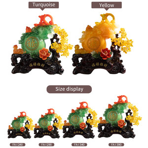 Botella de Resina Translúcida Colorida con Forma de Calabaza, Artesanía Tradicional de Feng Shui para Decoración de Interiores de Sala de Estar - Product Image 3