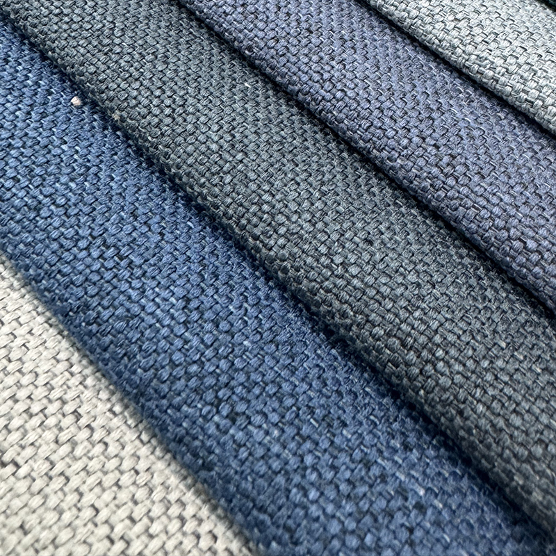 Wholesale Furniture Fabric 100% Polyester Linen Fabric Woven Multicolor Upholstery Sofa Fabric