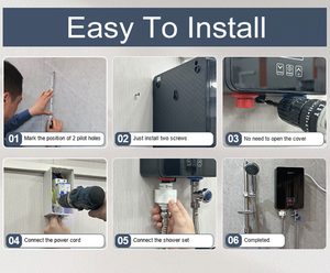 220V 240V ngay lập tức điện tankless nóng máy nước nóng chất lượng tốt cho hộ gia đình sử dụng trong phòng tắm CE phê duyệt - Product Image 6