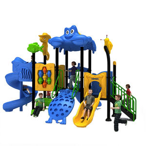 Most Popular Outdoor Plastic Playground Swing And Slide Set Water Park Playground Equipment For Swimming Pool