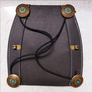 Protège-bras en cuir Ztc485 pour tir à l'arc, noir et marron, unisexe, protection sportive extérieure pour adultes, pour la compétition de tir à l'arc classique - Product Image 1