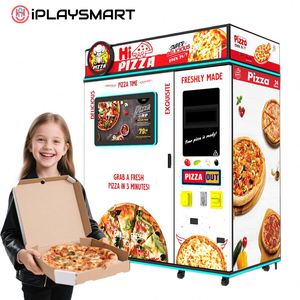 Distributeur automatique de pizzas intelligent à double distributeur, écran tactile, pizzas de 12 pouces, service en libre-service, chauffage rapide à 350°C, basé sur le cloud - Product Image 1