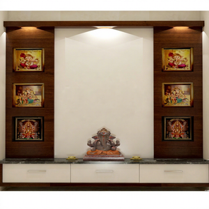Stylish Wooden Pooja <b>Mandir</b> For Home Modern Teak Wood <b>Mandir</b> for Pooja Room Handmade Wooden Prayer Temple for Home Decoration UK - Product Image 1
