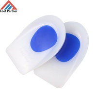 Zinsole livraison directe coussinet de talon en silicone coussinet de talon coeur bleu blanc amorti doux protéger demi-coussin de talon