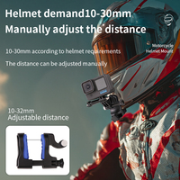 Support de fixation réglable antidérapant en silicone et plastique pour mentonnière de casque de moto Kaliou Factory pour caméra d'action