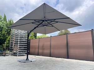 Fábrica al por mayor 2,5 m 3M tamaño grande plegable LED Solar al aire libre Patio terraza sombrilla <span class=keywords><strong>para</strong></span> restaurante Hotel al aire libre hoteles romanos - Product Image 3