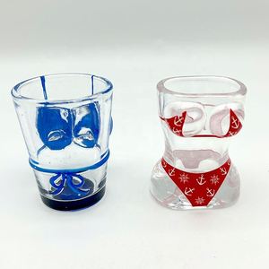 Verre à shot transparent personnalisé de haute qualité, motif bikini sexy, best-seller, artisanat de haute qualité OEM/ODM pour souvenirs touristiques - Product Image 6