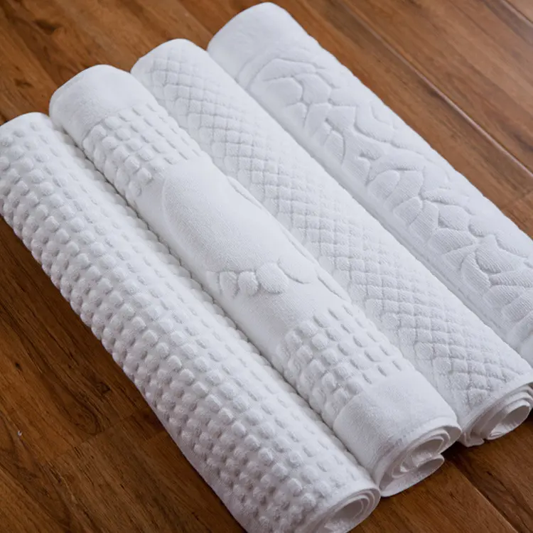 Hochwertige Baumwolle Boden Handtuch Princess Size Queen Bad Teppiche Matte Weiße Handtuch Bade matten