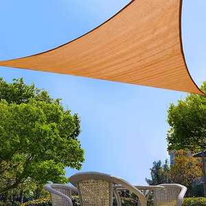 Vela de Sombra para Jardín Naranja, 100% HDPE, Vela para Exteriores de 2x2x2m, Protección Solar - Product Image 1