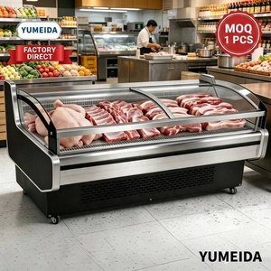 Commercial Fresh Meat Refrigerated Display Cabinet Supermarket Fresh Food <strong>Freezer</strong> Commercial Display Fridges Meat Refrigerator - Product Image 1