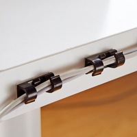 20 pièces de clips de gestion de câbles auto-adhésifs, organisateurs de câbles, supports de cordon pour TV PC portable Ethernet de bureau