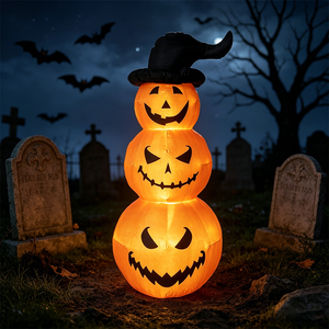 6FT Halloween Inflatable <strong>Pumpkin</strong> with LED Blow Up Halloween Decorations Outdoor Yard Garden Party Holiday Inflatable Decoration - Product Image 1